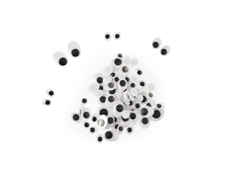 Multicraft Imports Black Paste-On Googly Eyes Assorted 10mm to 19mm 80/Pkg - Image 2